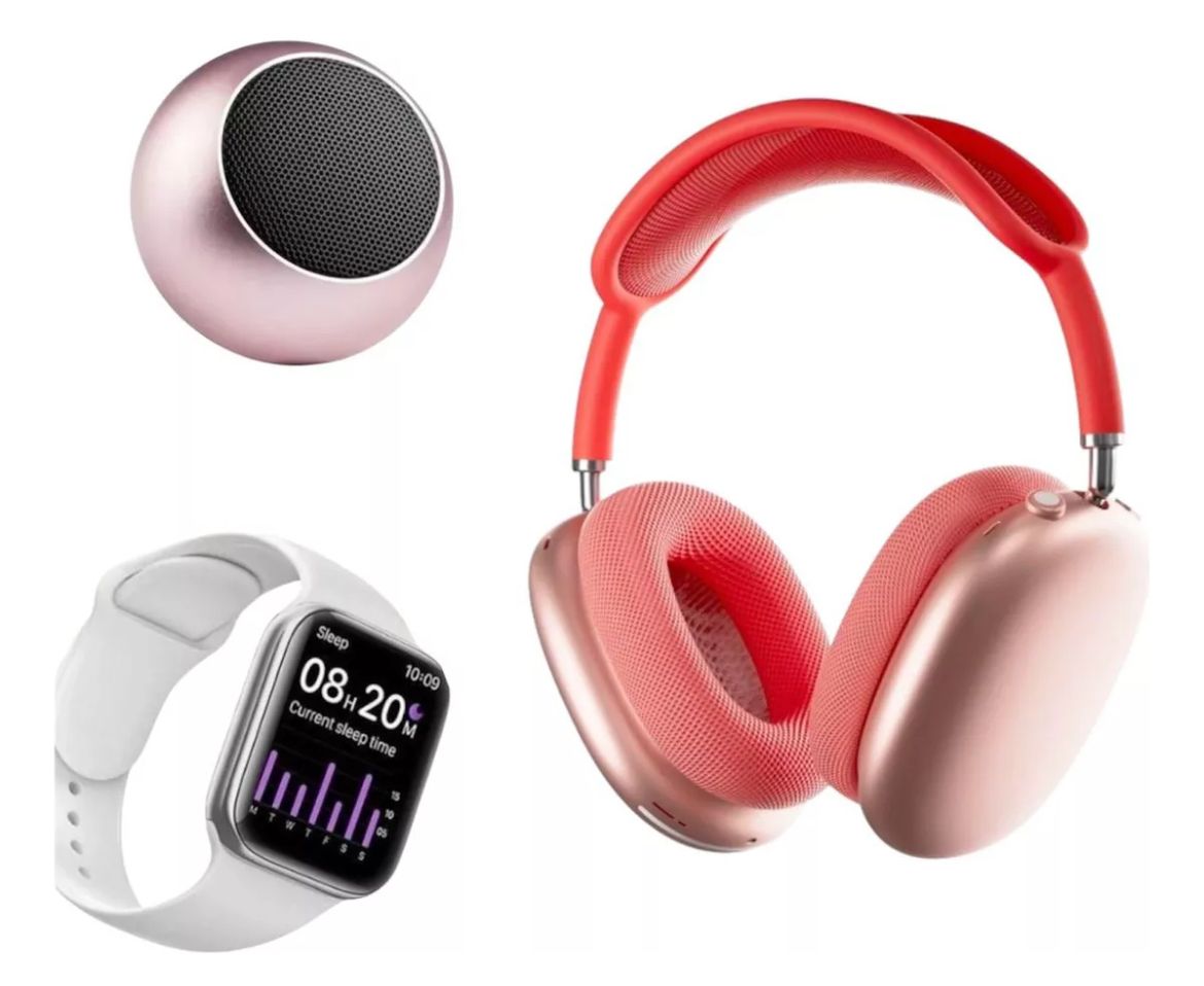 Combo Reloj +Audifonos+Miniparlante Blue