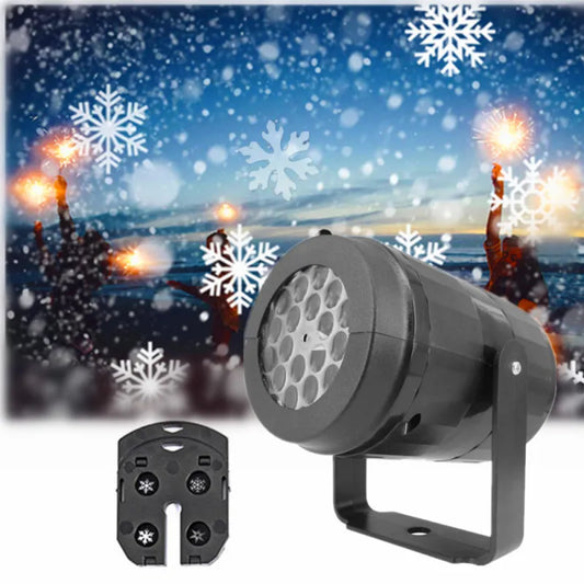 Proyector de luz LED con forma de copo de nieve